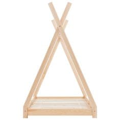 Greatstore Otroški posteljni okvir iz trdne borovine 90x200 cm