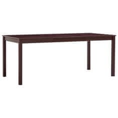 Vidaxl Jedilna miza temno rjava 180x90x73 cm borovina