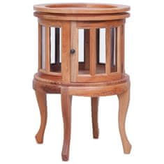 Vidaxl Omarica z vitrino naravna 50x50x76 cm trden mahagonij