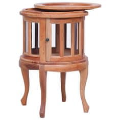 Vidaxl Omarica z vitrino naravna 50x50x76 cm trden mahagonij