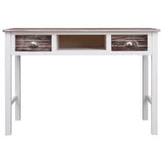 Vidaxl Pisalna miza rjava 110x45x76 cm les