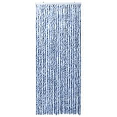 Vidaxl Zavesa proti mrčesu iz šenilje 90x220 cm modra, bela in srebrna