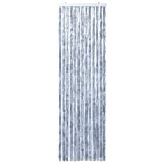 Vidaxl Zavesa proti mrčesu iz šenilje 56x185 cm srebrna