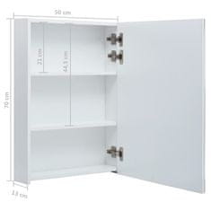 Vidaxl LED kopalniška omarica z ogledalom 50x13x70 cm