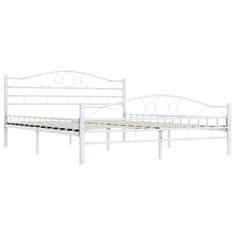 Vidaxl Posteljni okvir bel kovinski 160x200 cm