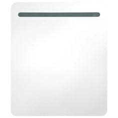 Vidaxl LED kopalniška omarica z ogledalom 68x9x80 cm