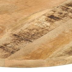 Vidaxl Mizna plošča iz trdnega mangovega lesa okrogla 25-27 mm 80 cm