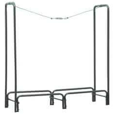 Vidaxl Stojalo za drva antracitno 120x35x120 cm jeklo