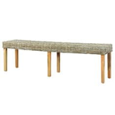 Vidaxl Klop 160 cm naraven kubu ratan in trden mangov les