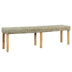 Vidaxl Klop 160 cm naraven kubu ratan in trden mangov les