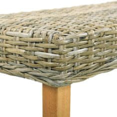 Vidaxl Klop 160 cm naraven kubu ratan in trden mangov les