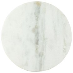 shumee Klubska mizica bela in črna Ø50 cm pravi trdi marmor