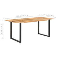 Vidaxl Jedilna miza 180x90x76 cm trden akacijev les