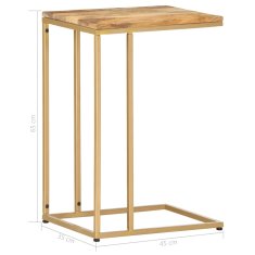 Vidaxl Stranska mizica 35x45x65 cm trden mangov les