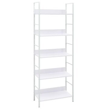 Vidaxl Knjižna polica 5-nadstropna bela 60x27,6x158,5 cm inž. les
