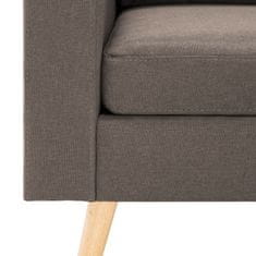 Vidaxl Sedežna garnitura 2-delna blago taupe