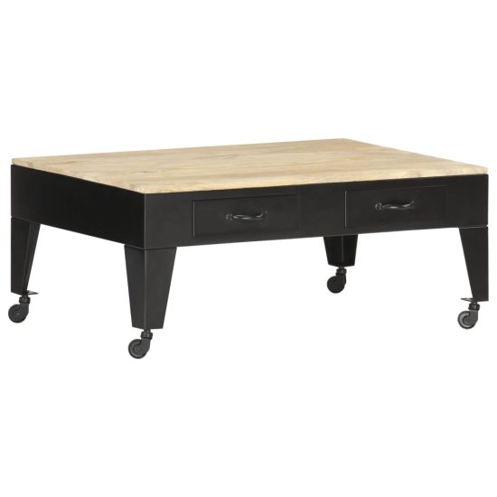 Greatstore Klubska mizica 100x60x40 cm trden mangov les