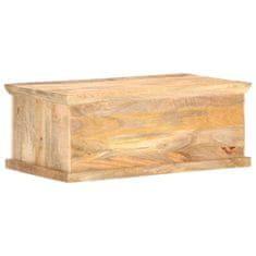 Vidaxl Klubska mizica 90x50x35 cm trden mangov les in naravni trst