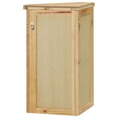 Vidaxl Stenska kotna omarica 45x28x60 cm trdna hrastovina