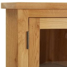 Vidaxl Stenska kotna omarica 45x28x60 cm trdna hrastovina