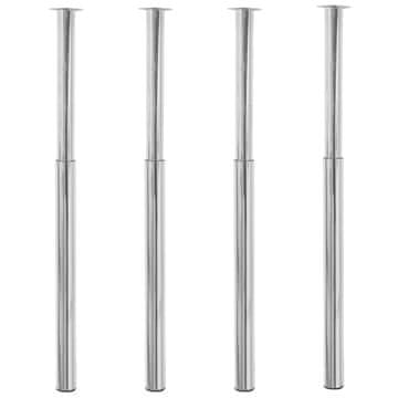 Vidaxl Teleskopske noge za mizo 4 kosi kromirane 710-1100 mm