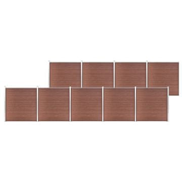 Vidaxl Vrtna ograja WPC 1564x186 cm rjava