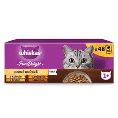 Whiskas Pure Delight mačja hrana v želeju, Casserole, 48 x 85 g