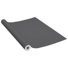 Vidaxl Samolepilna folija za pohištvo 2 kosa siva 500x90 cm PVC
