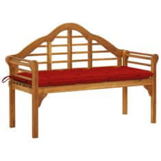 Vidaxl Vrtna klop z blazino 135 cm trden akacijev les