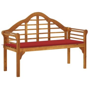 Vidaxl Vrtna klop z blazino 135 cm trden akacijev les