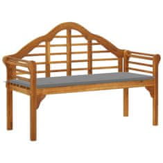 Vidaxl Vrtna klop z blazino 135 cm trden akacijev les