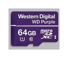 WD Kartica MicroSDXC 64GB vijolična D064G1P0C razred 10, 16 TBW