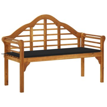 Vidaxl Vrtna klop z blazino 135 cm trden akacijev les