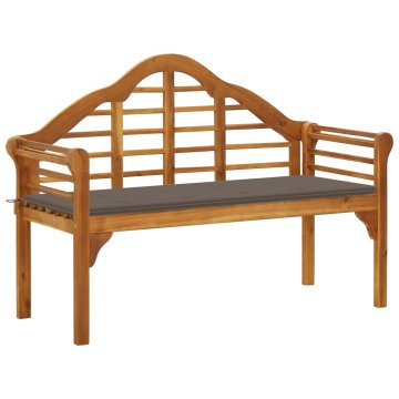 Vidaxl Vrtna klop z blazino 135 cm trden akacijev les