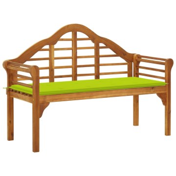 Vidaxl Vrtna klop z blazino 135 cm trden akacijev les