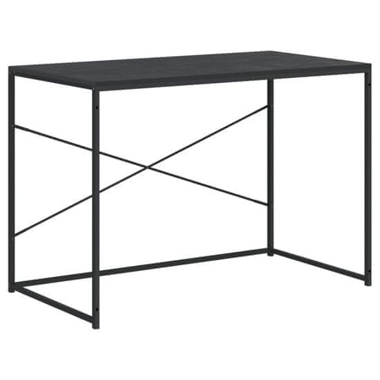 Vidaxl Računalniška miza črna 110x60x70 cm iverna plošča