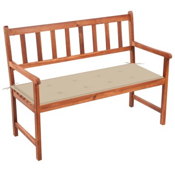 Vidaxl Vrtna klop z blazino 120 cm trden akacijev les