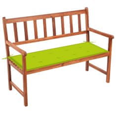 Vidaxl Vrtna klop z blazino 120 cm trden akacijev les