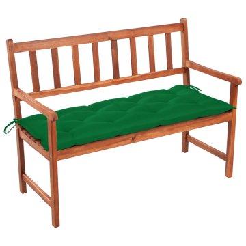 Vidaxl Vrtna klop z blazino 120 cm trden akacijev les