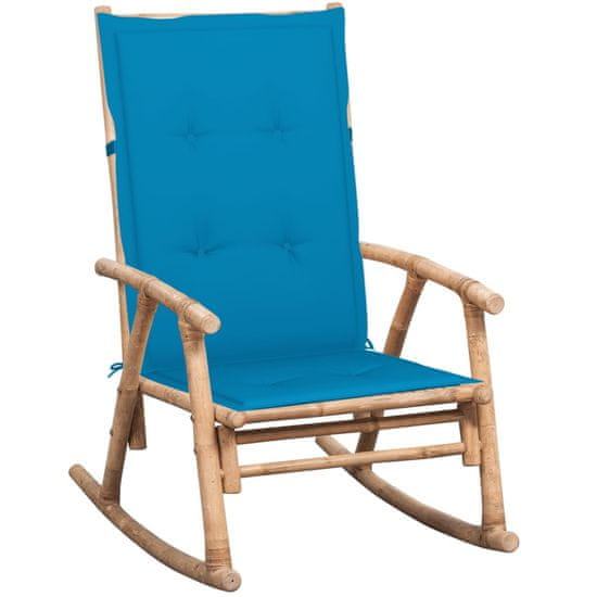 Vidaxl Gugalnik z blazino bambus