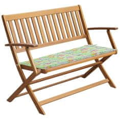 Vidaxl Vrtna klop z blazino 120 cm trden akacijev les