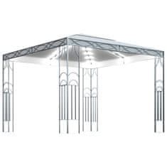 Vidaxl Paviljon z lučkami 300x300 cm krem