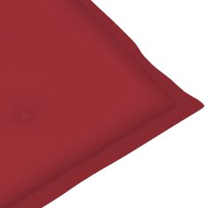 Vidaxl Blazine za vrtne stole 4 kosi vinsko rdeče 120x50x3 cm blago