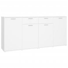 Vidaxl Komoda bela 160x36x75 cm iverna plošča
