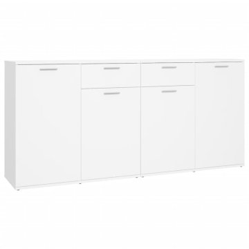 Vidaxl Komoda bela 160x36x75 cm iverna plošča