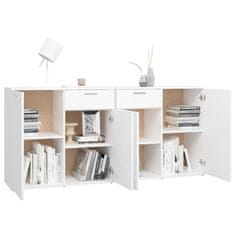 Vidaxl Komoda bela 160x36x75 cm iverna plošča
