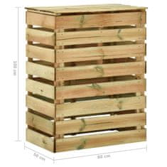 Greatstore Vrtni kompostnik iz letvic 3 kosi 80x50x100 cm borovina