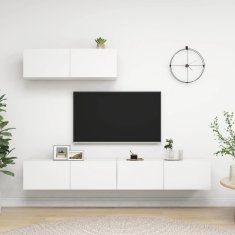 Vidaxl TV omarice 3 kosi bela iverna plošča