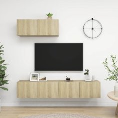 Vidaxl TV omarice 3 kosi sonoma hrast inženirski les