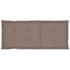 Vidaxl Blazine za vrtne stole 6 kosov taupe 120x50x3 cm blago